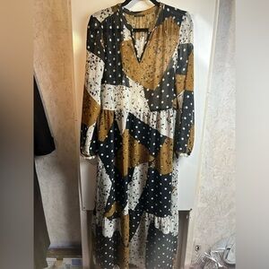 Ikks‎ Women bohemian maxi dress sz L